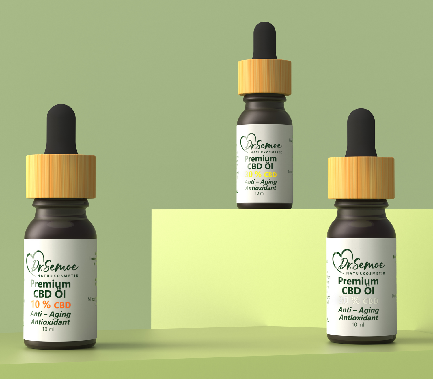 Dr. Semoe Premium CBD Öl mit 10%, 20% und 30% CBD